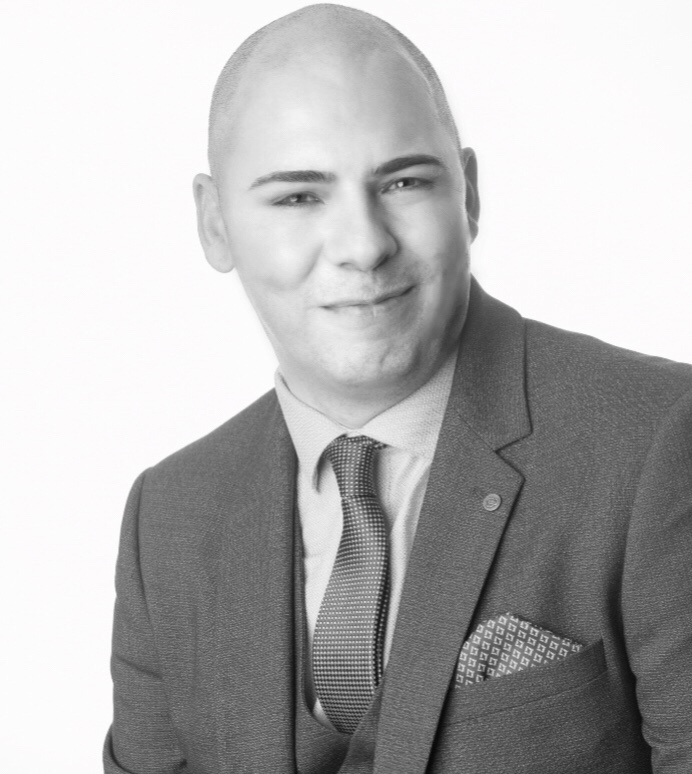 Photo of Kevin Mullen in black & white